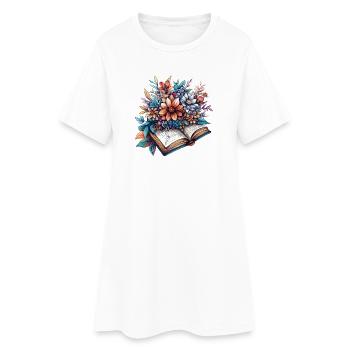 Récolte de fleurs tirée du livre - Robe T-shirt Femme - blanc - Devant