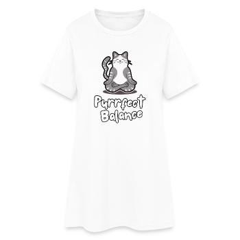 Équilibre Parfait - Robe T-shirt Femme - blanc - Devant