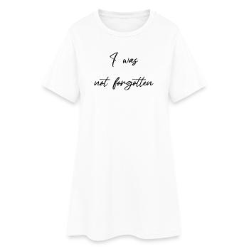 Je n’ai pas été oublié encouragement - Pas oublié - Robe T-shirt Femme - blanc - Devant