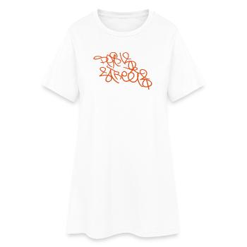 T-shirt le plus cool de Paris - Robe T-shirt Femme - blanc - Devant