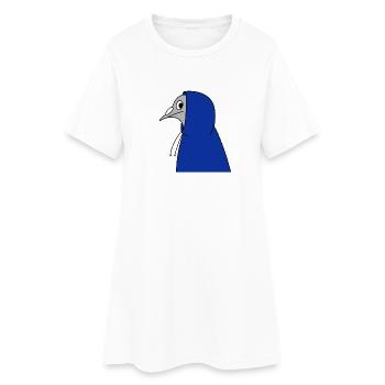 Pigeon in a Sweat – Illustration Urban Minimal - Robe T-shirt Femme - blanc - Devant
