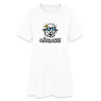 Mählanie Mouton drôle, Nom de jeu de mots Melanie - Robe T-shirt Femme - blanc - Devant