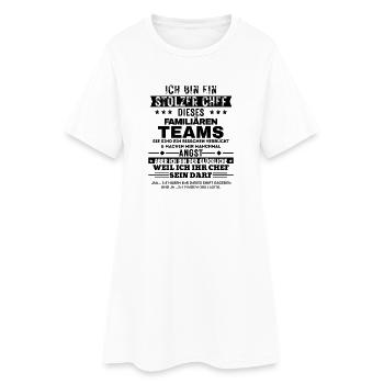 Fier patron d’une équipe familiale - Robe T-shirt Femme - blanc - Devant
