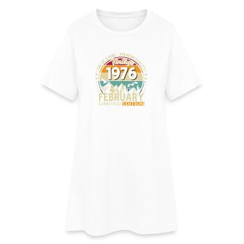 50e anniversaire février 1976 Millésime - Robe T-shirt Femme - blanc - Devant