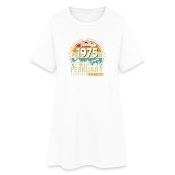 51e anniversaire février 1975 Millésime Millésime - Robe T-shirt Femme - blanc - Devant