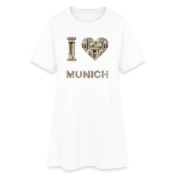 J’adore Munich – Architecture classique Amour - Robe T-shirt Femme - blanc - Devant
