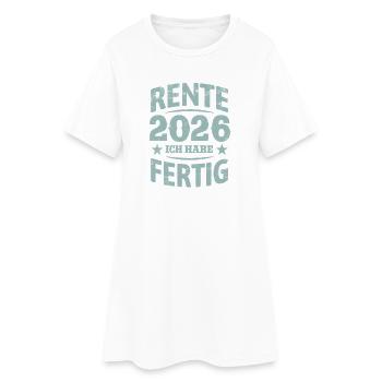 Pension 2026 | J’ai fini - Pension Rentner - Robe T-shirt Femme - blanc - Devant