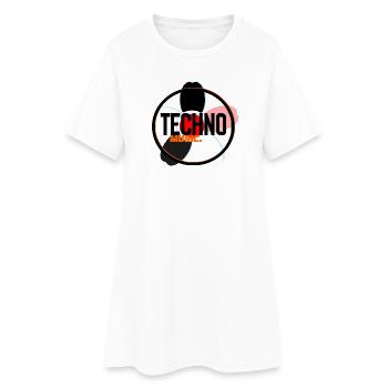 Techno Music Circle Logo - Frauen T-Shirt-Kleid - Weiß - Vorne