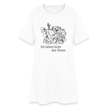 Je maîtrise le chaos - Robe T-shirt Femme - blanc - Devant
