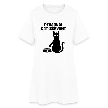 Personal Cat Servant - Women’s T-Shirt Dress - white - Front