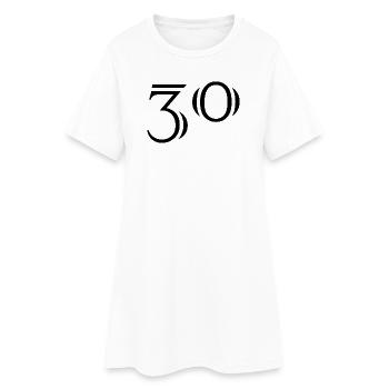 30. 30 ANS. 30e ANNIVERSAIRE. ANNIVERSAIRE 30 ANS. - Robe T-shirt Femme - blanc - Devant