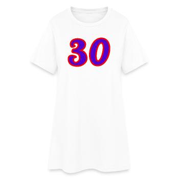 30. 30 YEARS. 30th ANNIVERSARY. 30 YEARS ANNIVERSARY. - Women’s T-Shirt Dress - white - Front