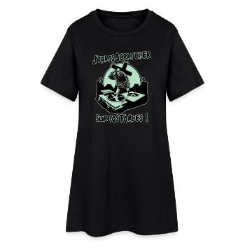 I'LL GO SCRATCH ON YOUR GRAVES! - Women’s T-Shirt Dress - black - Front