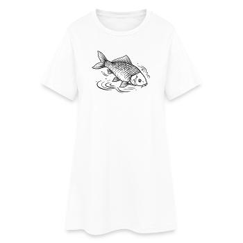 carpe - Robe T-shirt Femme - blanc - Devant
