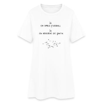 Football féminin - Robe T-shirt Femme - blanc - Devant
