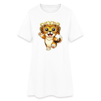 Karneval Beagle Verkleidung Fasching Tanzen Freude - Frauen T-Shirt-Kleid - Weiß - Vorne