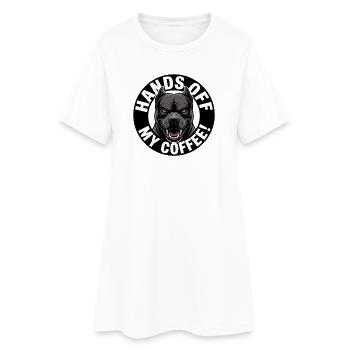 Lâche mon café - Robe T-shirt Femme - blanc - Devant