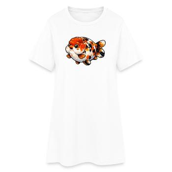 Poisson rouge Calico Ranchu de haute qualité - Robe T-shirt Femme - blanc - Devant