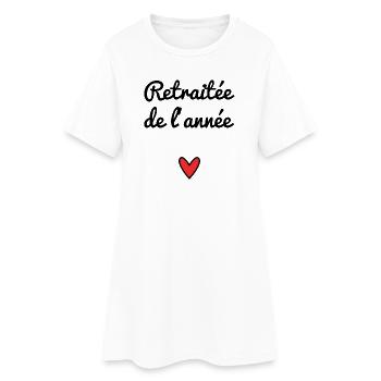 RETRAITEE. RETRAITE. RETRAITEE. RETRAITE - Robe T-shirt Femme - blanc - Devant