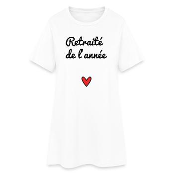 RENTE. RENTE. PENSIONIERT. RENTE. HERZ - Frauen T-Shirt-Kleid - Weiß - Vorne