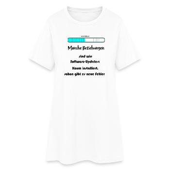 Progress Bar Blue Pattern - Women’s T-Shirt Dress - white - Front