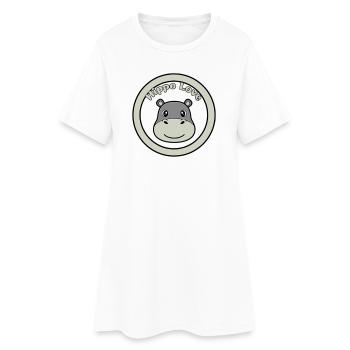 Hippo Love Hippo Logo Badge - Robe T-shirt Femme - blanc - Devant