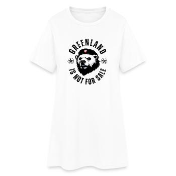 Le Groenland n’est pas à vendre. Drôle de design d’ours - Robe T-shirt Femme - blanc - Devant