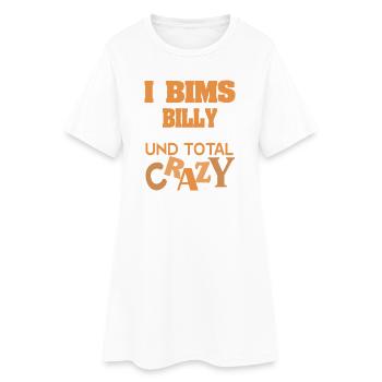 prénom Billy - Robe T-shirt Femme - blanc - Devant