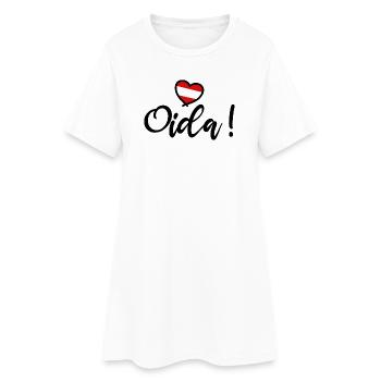 Oida ! Cœur d’Autriche J’adore le dialecte d’Autriche - Robe T-shirt Femme - blanc - Devant