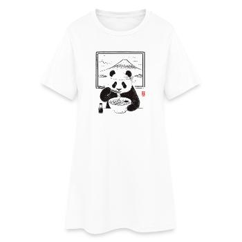 Ramen Panda - Frauen T-Shirt-Kleid - Weiß - Vorne