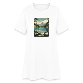 Lac de Wörthersee - Robe T-shirt Femme - blanc - Devant