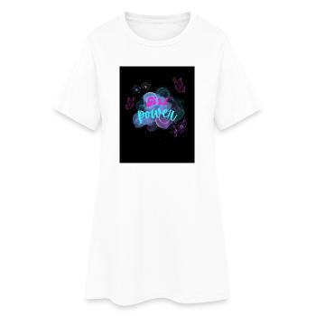 ELLE✨ - Robe T-shirt Femme - blanc - Devant