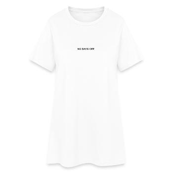 Pas de jours de repos dans la conception de texte - Robe T-shirt Femme - blanc - Devant