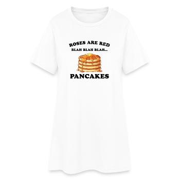 Les roses sont rouges – Pancakes Lover - Robe T-shirt Femme - blanc - Devant