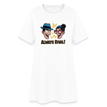Toujours le duo rival - Robe T-shirt Femme - blanc - Devant