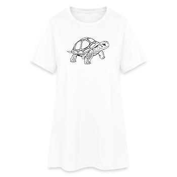 Tortue Tortues - Robe T-shirt Femme - blanc - Devant
