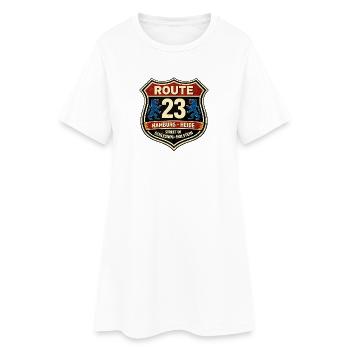 Route23 Hamburg Heide Shield - Frauen T-Shirt-Kleid - Weiß - Vorne