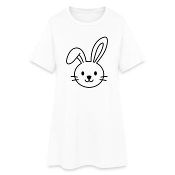 Un lapin mignon – Peut-être le lapin de Pâques ? - Robe T-shirt Femme - blanc - Devant