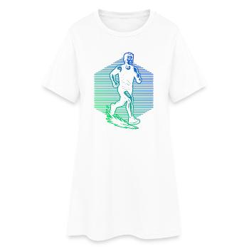 Graphismes de course pour les courses - Robe T-shirt Femme - blanc - Devant