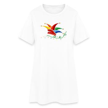 Serpentins confettis - Robe T-shirt Femme - blanc - Devant