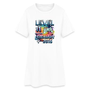 Niveau 11 ans débloqués depuis l’anniversaire de 2015 - Robe T-shirt Femme - blanc - Devant