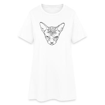 Tête de sphinx - Robe T-shirt Femme - blanc - Devant
