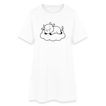 Schlafende Kuh Wolke Traum Baby - Frauen T-Shirt-Kleid - Weiß - Vorne
