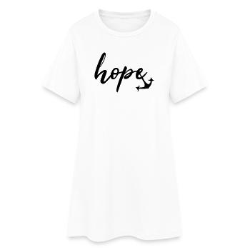 espoir Anker par heavenlygoods DESIGN - Robe T-shirt Femme - blanc - Devant