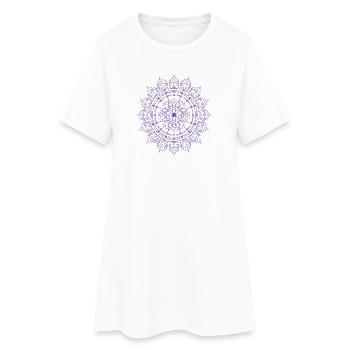 mandala - Robe T-shirt Femme - blanc - Devant