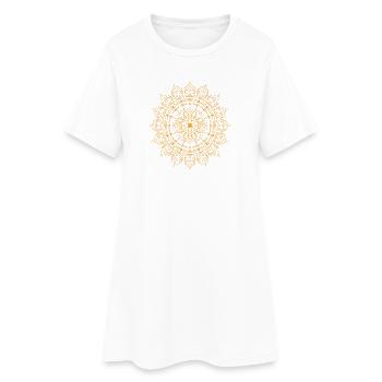 Mandala - Frauen T-Shirt-Kleid - Weiß - Vorne