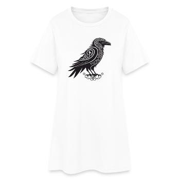Raven Tribal Noir - Robe T-shirt Femme - blanc - Devant