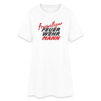 Pompier - Robe T-shirt Femme - blanc - Devant