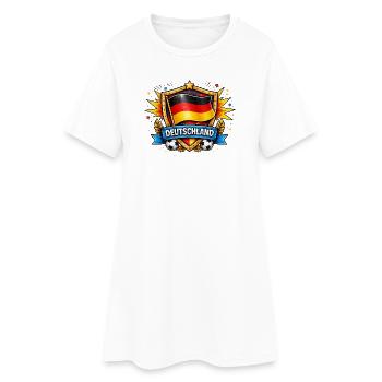 Germany Shield Football Design - Women’s T-Shirt Dress - white - Front
