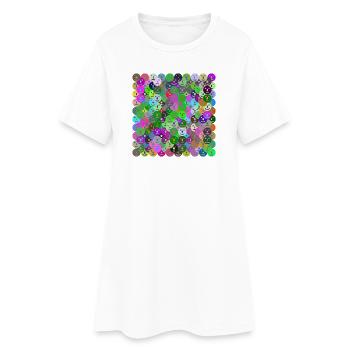 Collage de visages - Robe T-shirt Femme - blanc - Devant